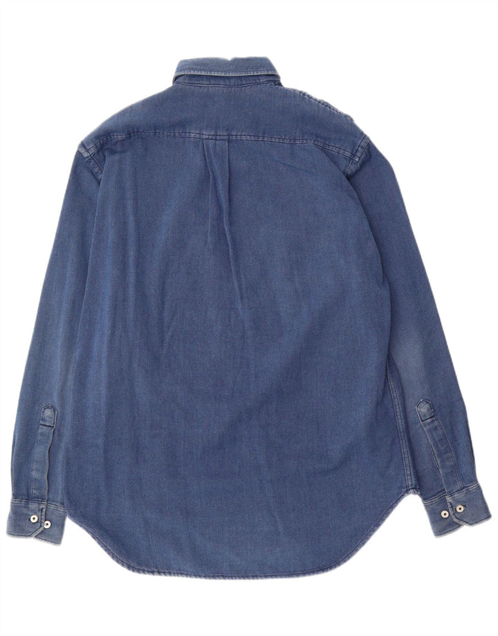 Camisa masculina Sailwear Murphy & Nye de algodão azul médio