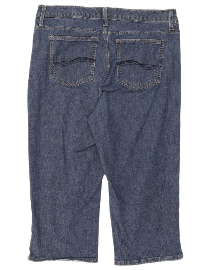 Lee Womens Capri Jeans W34 L18 Azul Algodão