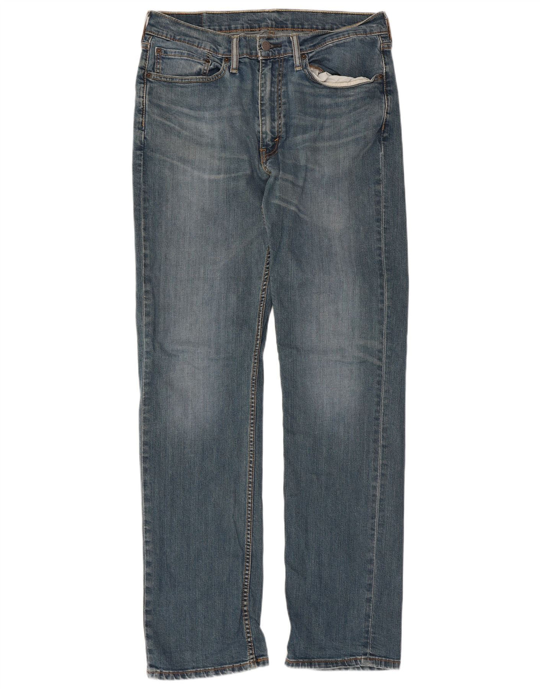 Levi's Masculino 514 Straight Jeans W34 L34 Azul Algodão