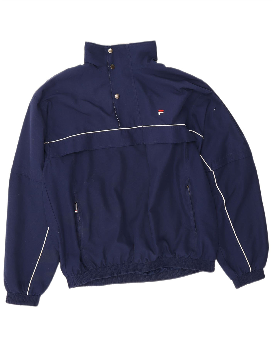 Jaqueta corta-vento masculina Fila pulôver UK 38 poliéster azul marinho médio