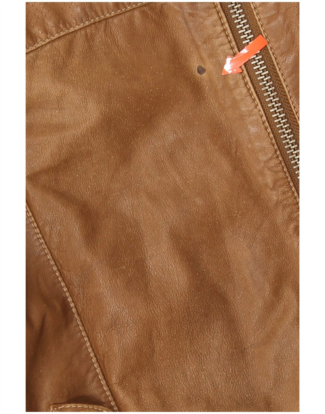 Jaqueta de couro masculina Trussardi Jeans UK 38 couro marrom médio