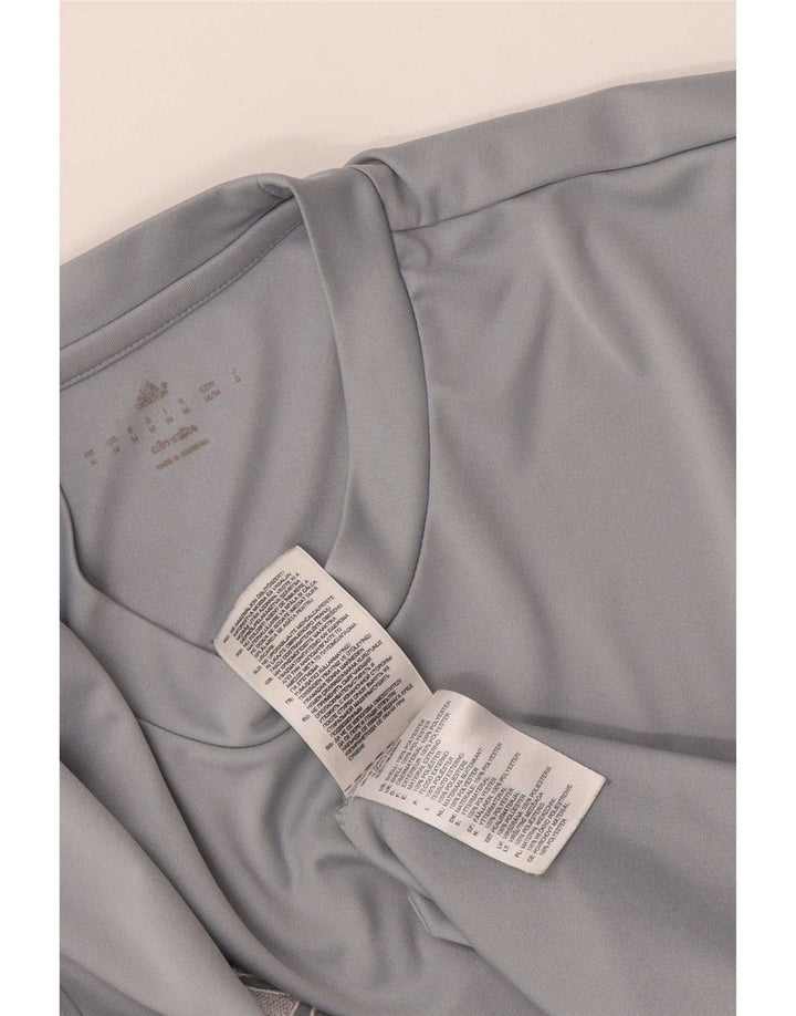 Adidas Mens Climalite Camiseta Top Cinza Médio Poliéster