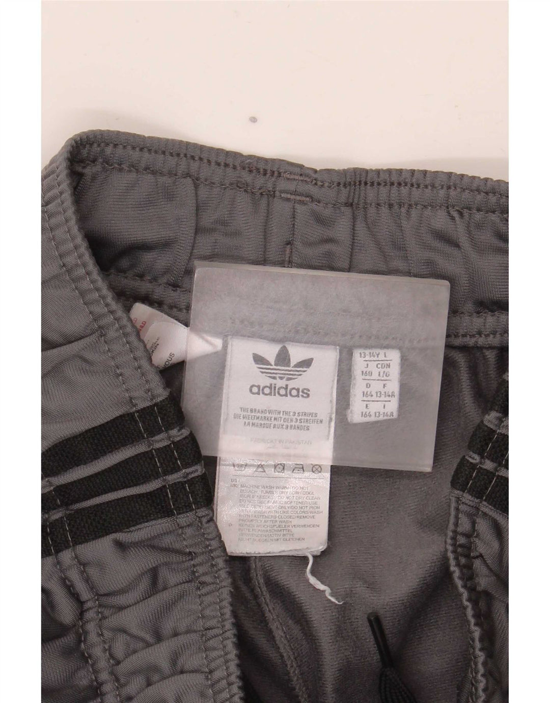 Adidas meninos calças de treino joggers 13-14 anos cinza poliéster