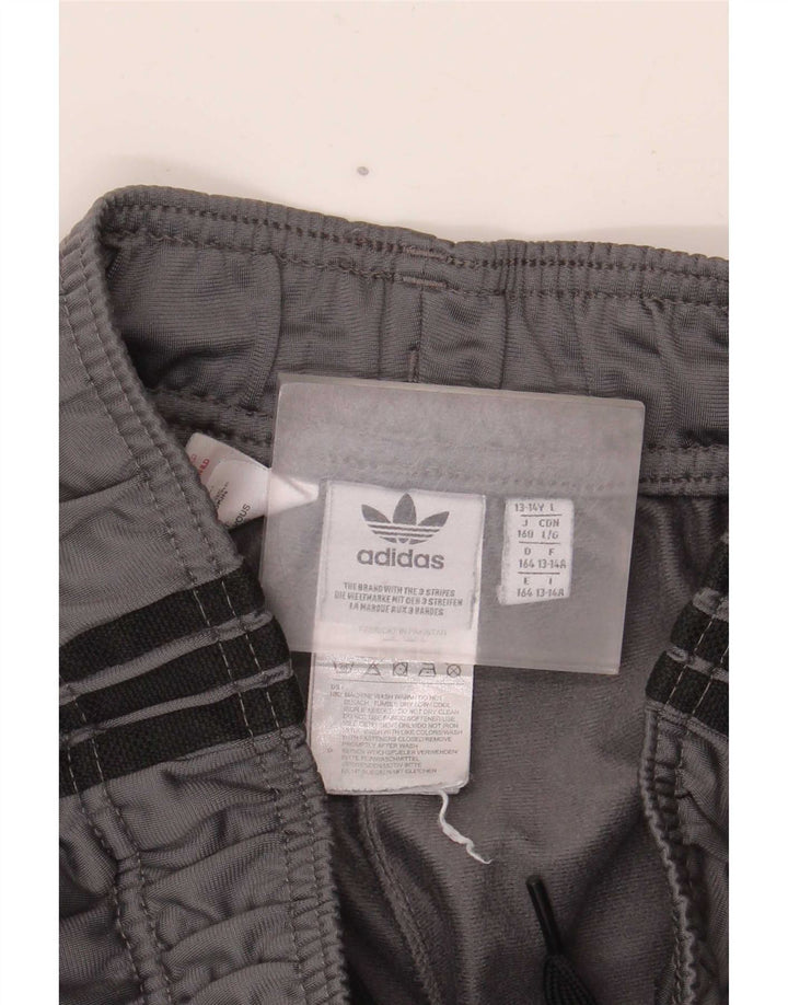 Adidas meninos calças de treino joggers 13-14 anos cinza poliéster