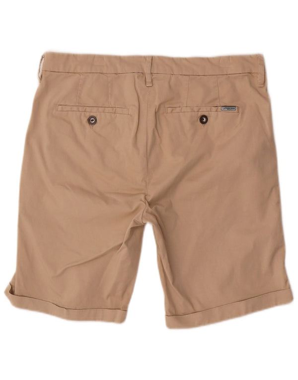 Calvin Klein Mens Chino Shorts W34 Grande Algodão Bege