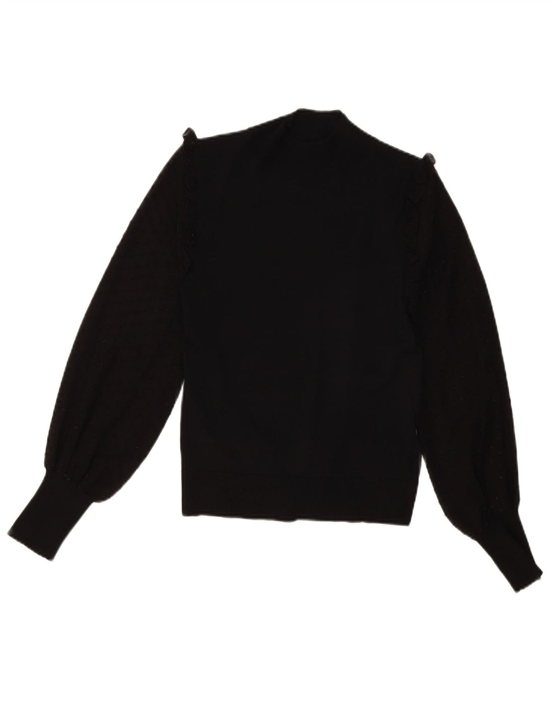 Suéter feminino Topshop com gola tartaruga Reino Unido 12 viscose preta média
