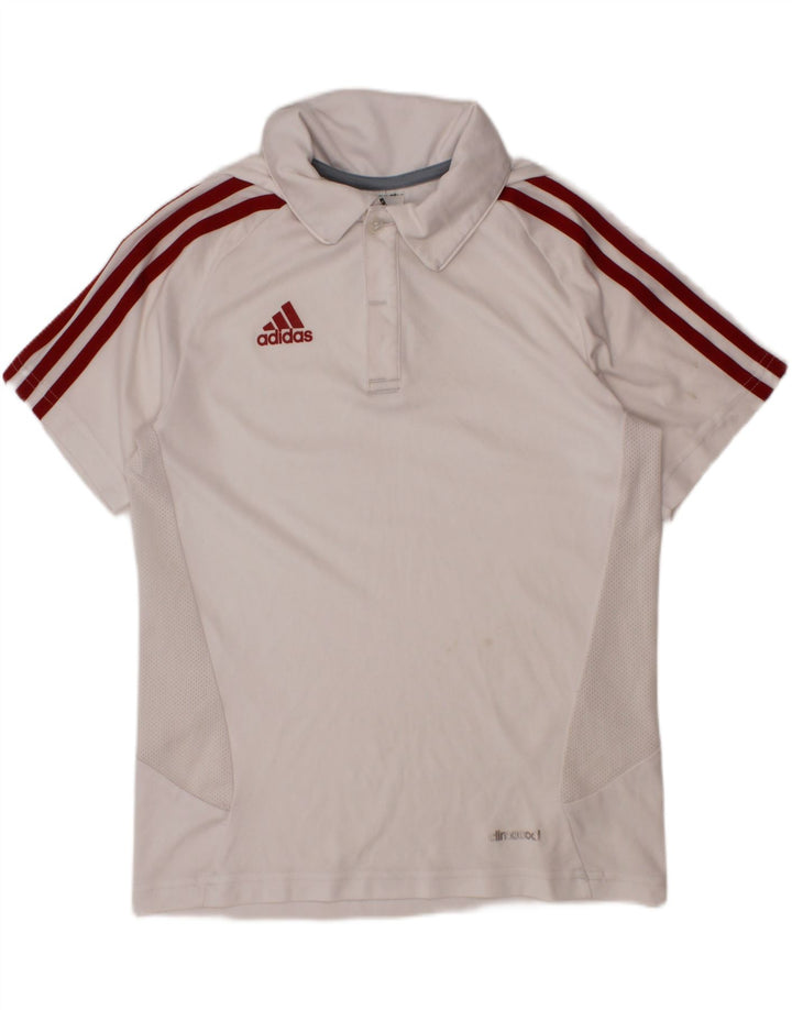 Polo ADIDAS Boys Climacool 9-10 Anos Branco Poliéster