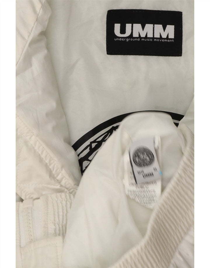 Jaqueta acolchoada militar masculina UMM UK 42 XL poliéster branco