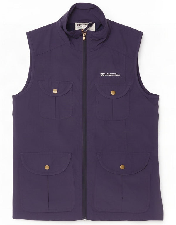 Colete utilitário feminino Mountain Warehouse UK 8 pequeno azul marinho nylon