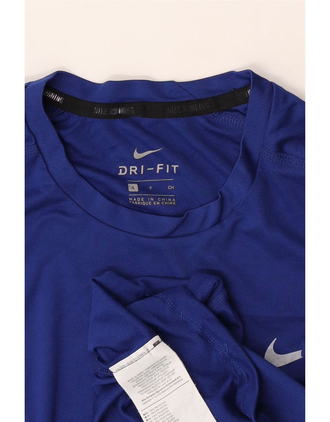 Camiseta masculina Nike Dri Fit Top pequeno azul poliéster