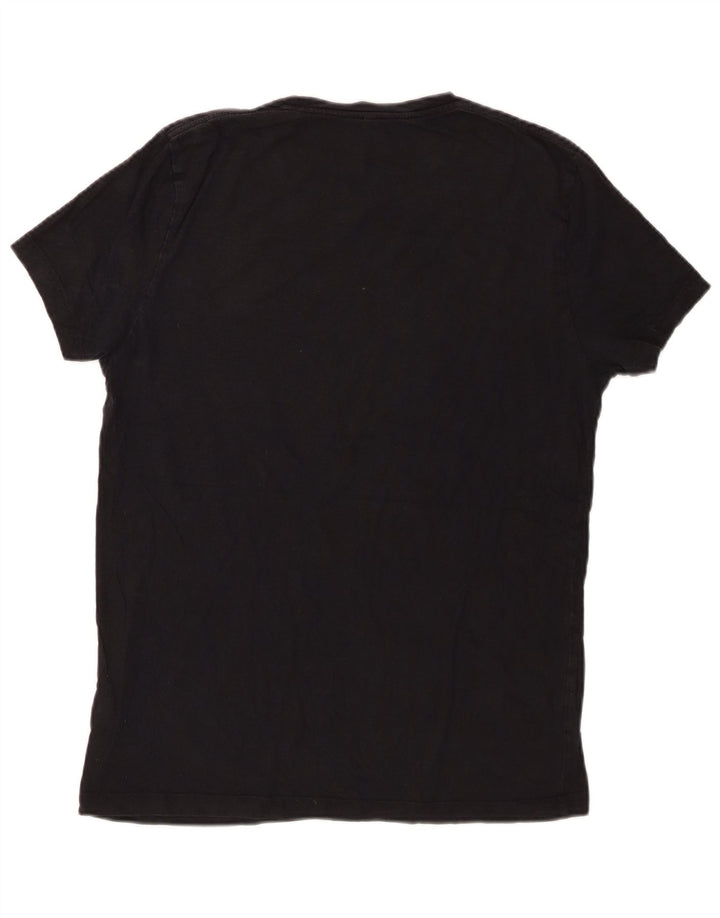 JACK WILLS Camiseta masculina top pequeno algodão preto