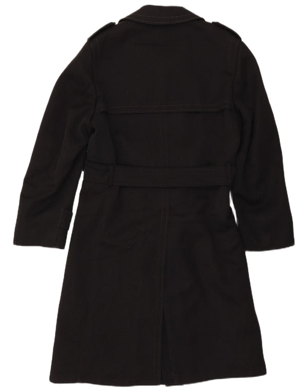 Lord Mens Trench Coat IT 48 Lã Preta Média