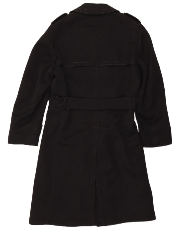 Lord Mens Trench Coat IT 48 Lã Preta Média