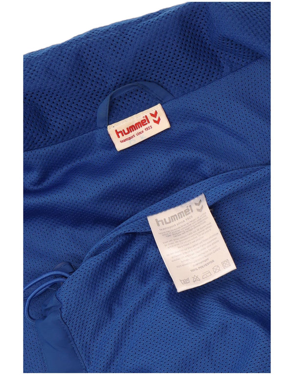 Hummel Mens Graphic Tracksuit Top Jacket Grande Azul Colorblock Poliéster