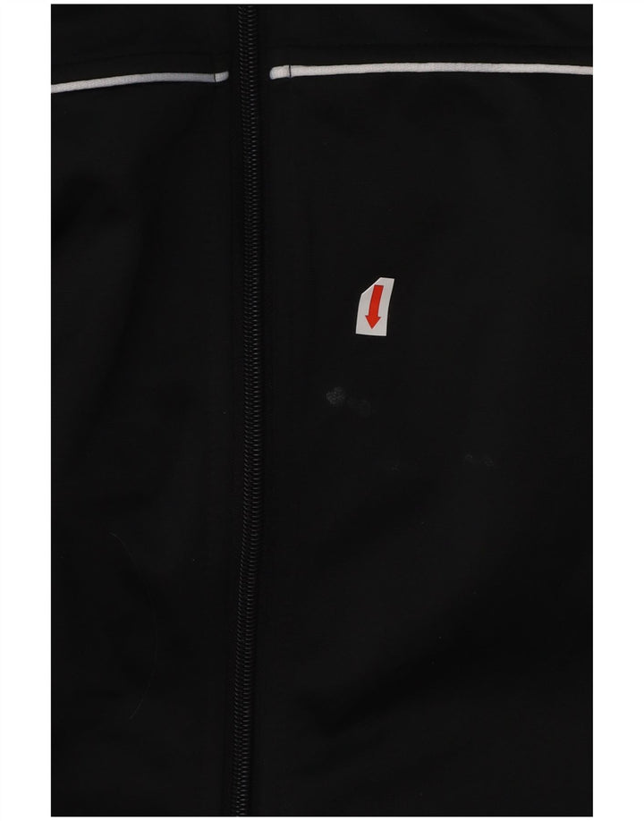 Jaqueta feminina KAPPA com agasalho gráfico UK 14 médio preto colorblock