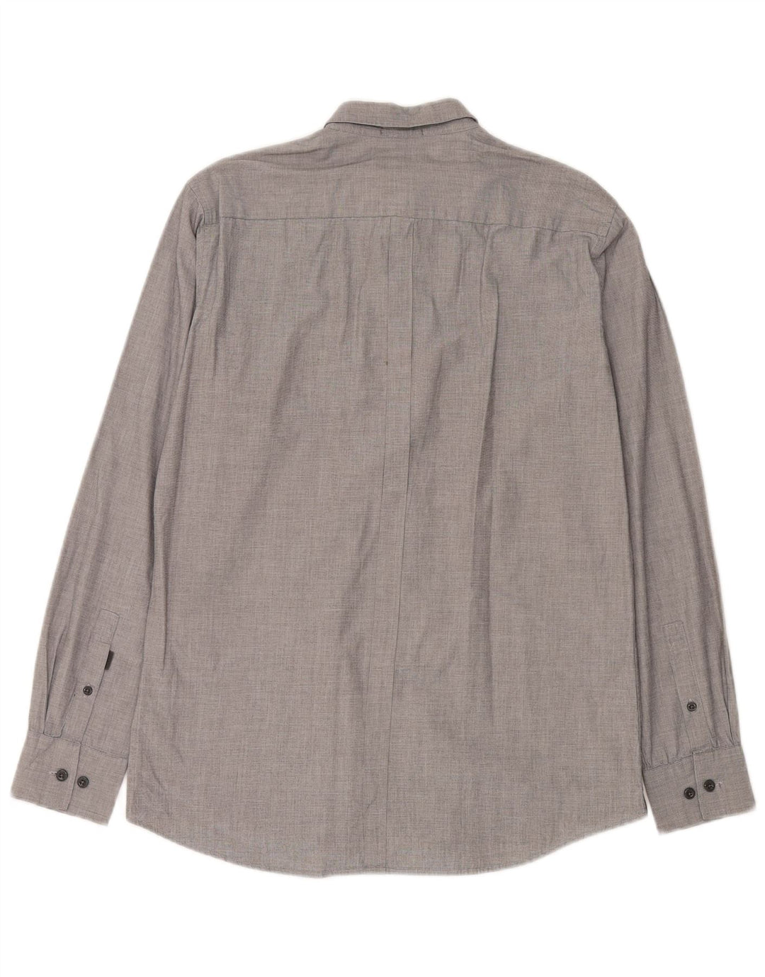 Camisa masculina DKNY de algodão listrado cinza médio
