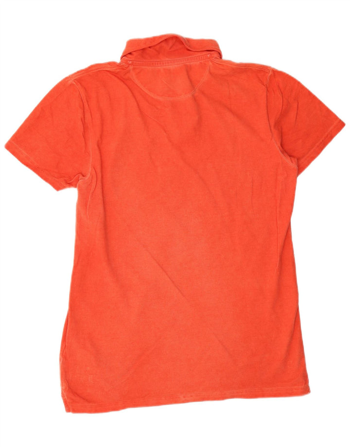 Camisa polo masculina Timberland médio laranja algodão