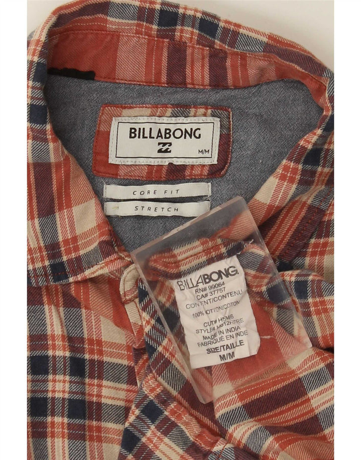 Camisa masculina de flanela Billabong Core Fit médio vermelho xadrez algodão