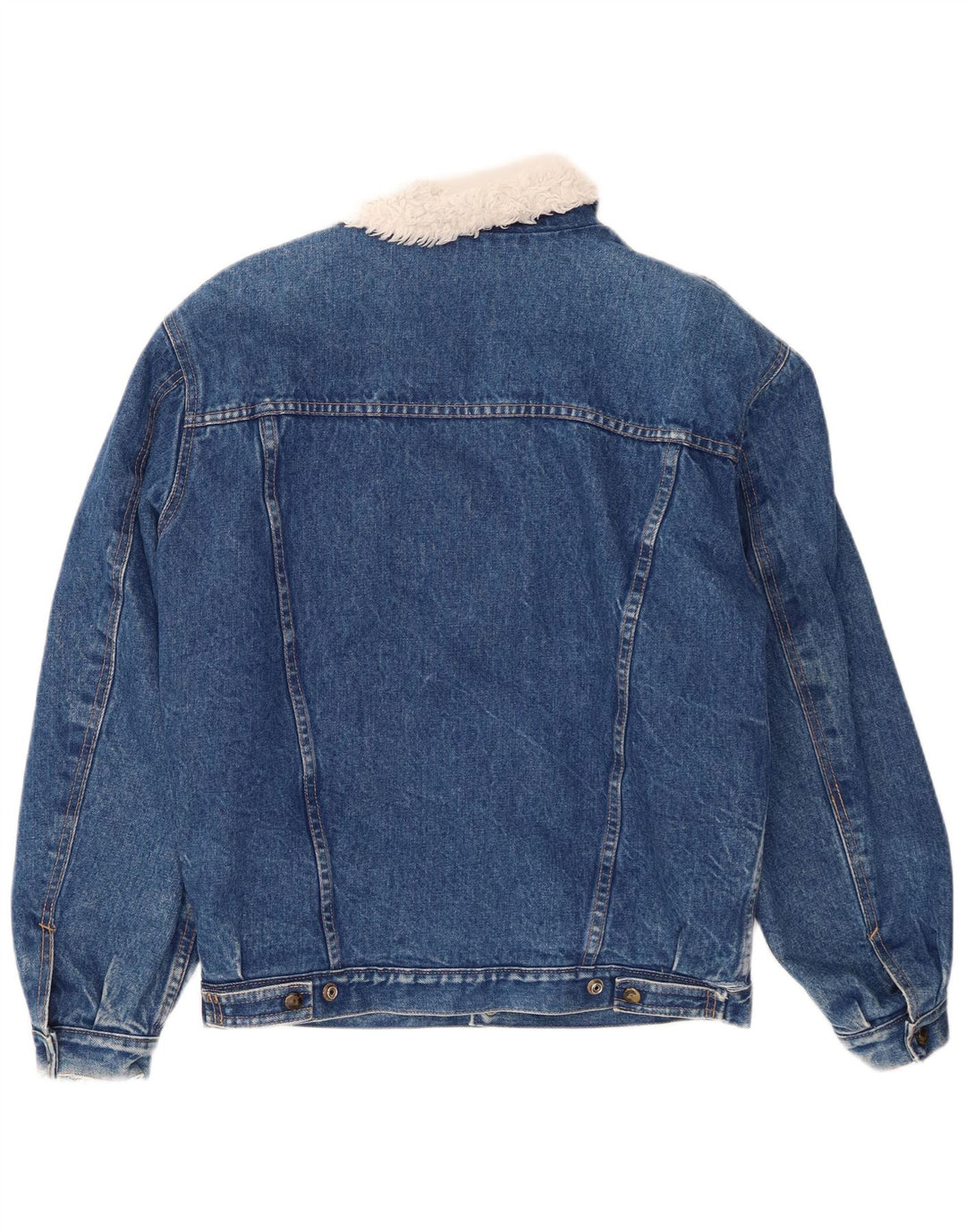 Jaqueta jeans masculina vintage Sherpa Reino Unido 38 azul médio