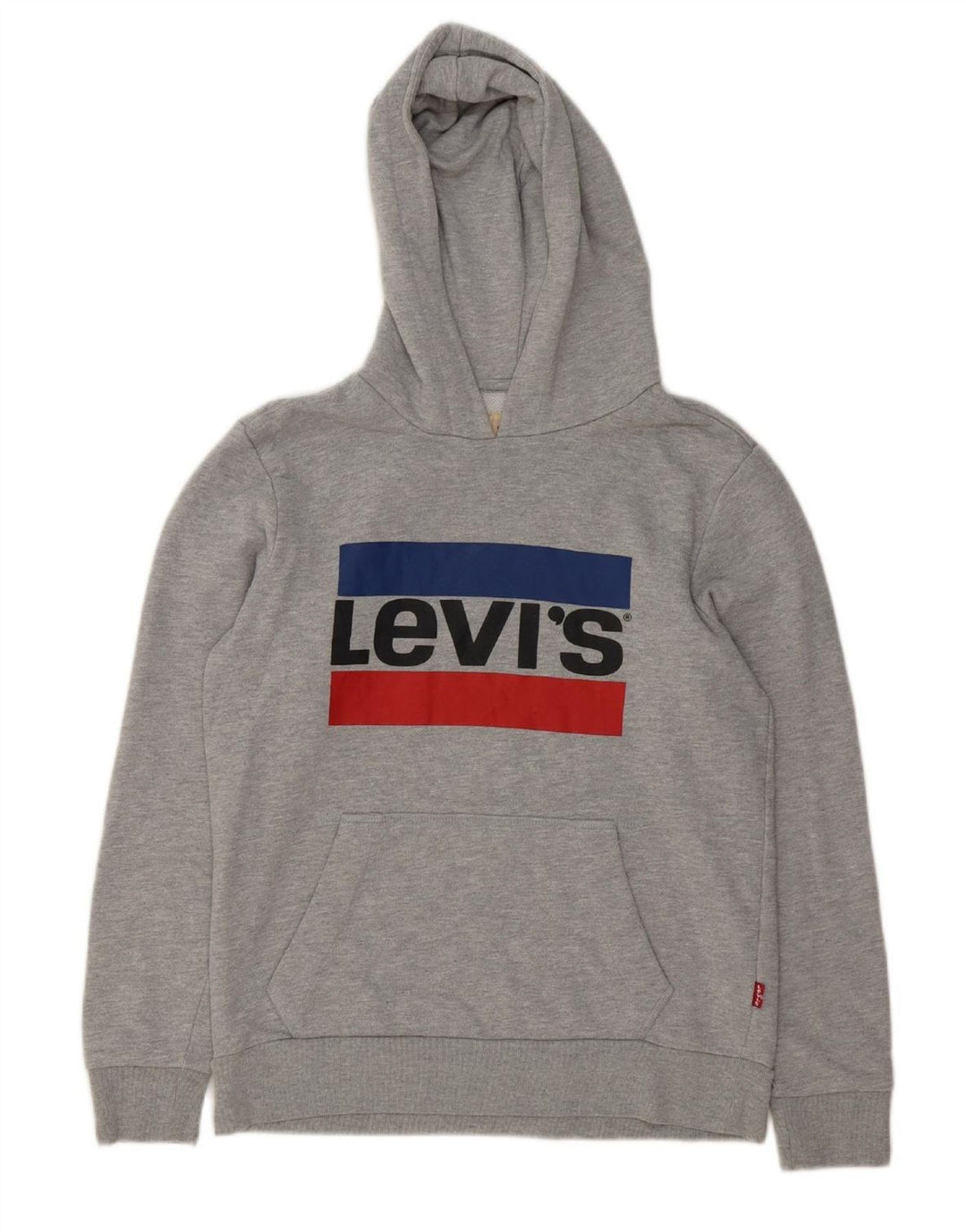Suéter com capuz gráfico LEVI'S Boys 13-14 anos algodão cinza