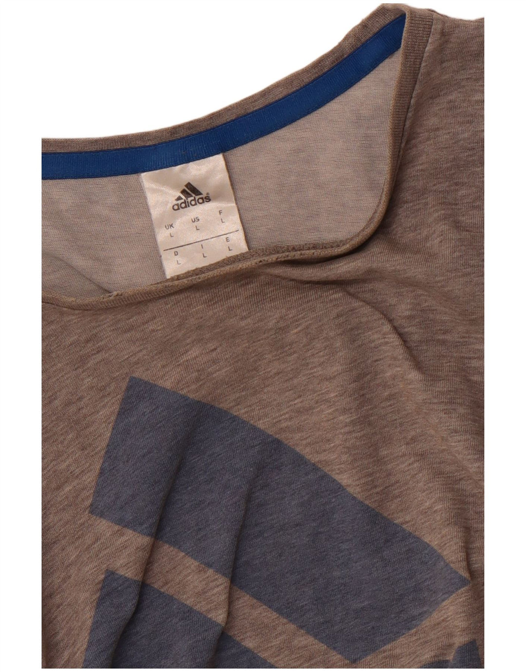 ADIDAS Camiseta masculina gráfica grande cinza