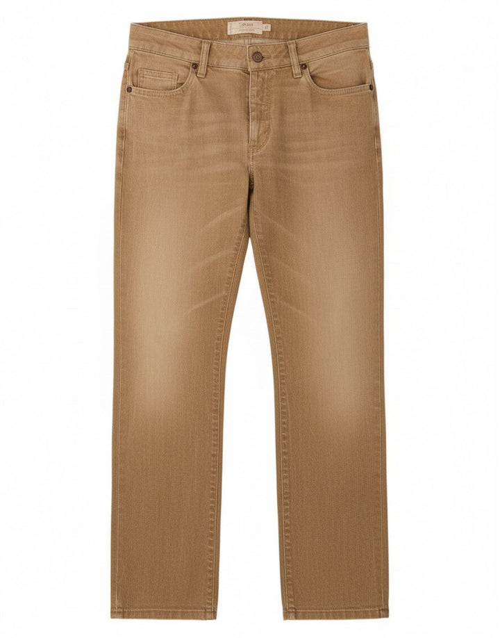 Jeans retos femininos Marlboro Classics W29 L30 algodão bege