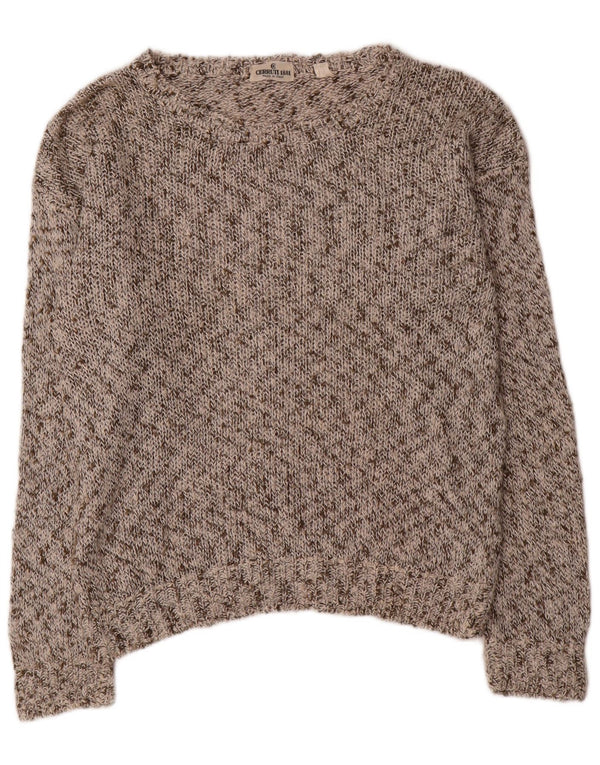 Cerruti 1881 Womens Boat Neck Jumper Sweater IT 42 Medium Grey Flecked