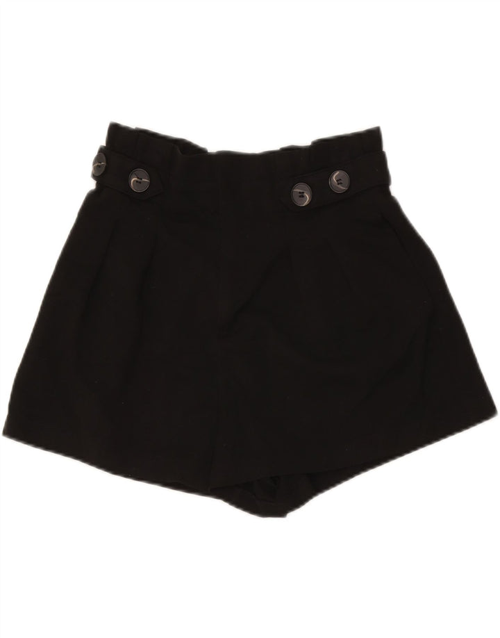 Zara Shorts feminino Trafaluc cintura alta casual médio W26 poliéster preto