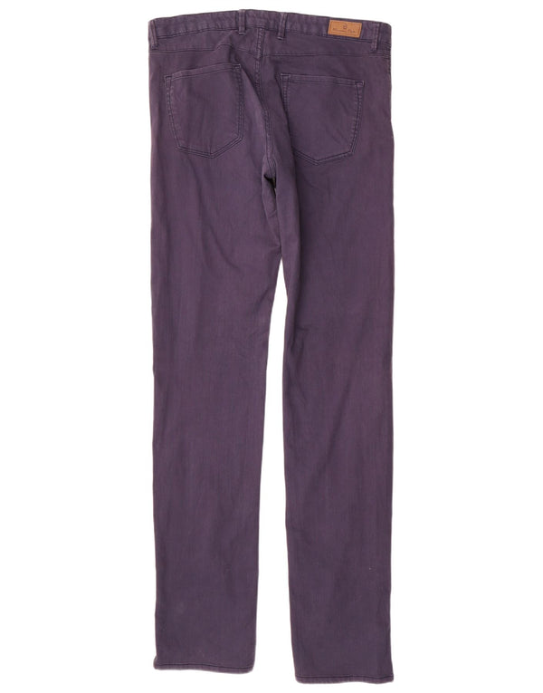 Calça casual slim masculina Massimo Dutti UE 40 médio W31 L35 azul marinho