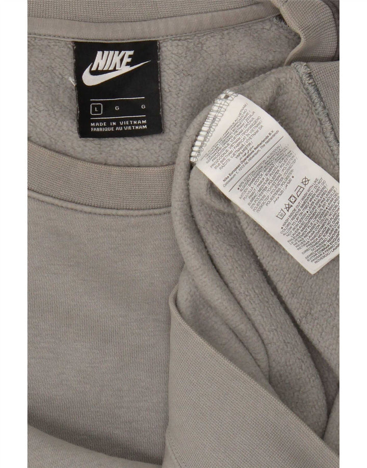 Moletom gráfico masculino Nike Jumper grande algodão cinza