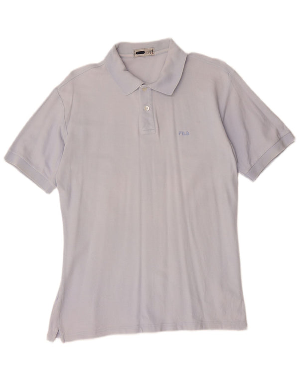 Camisa polo masculina Fila IT 50 algodão azul médio