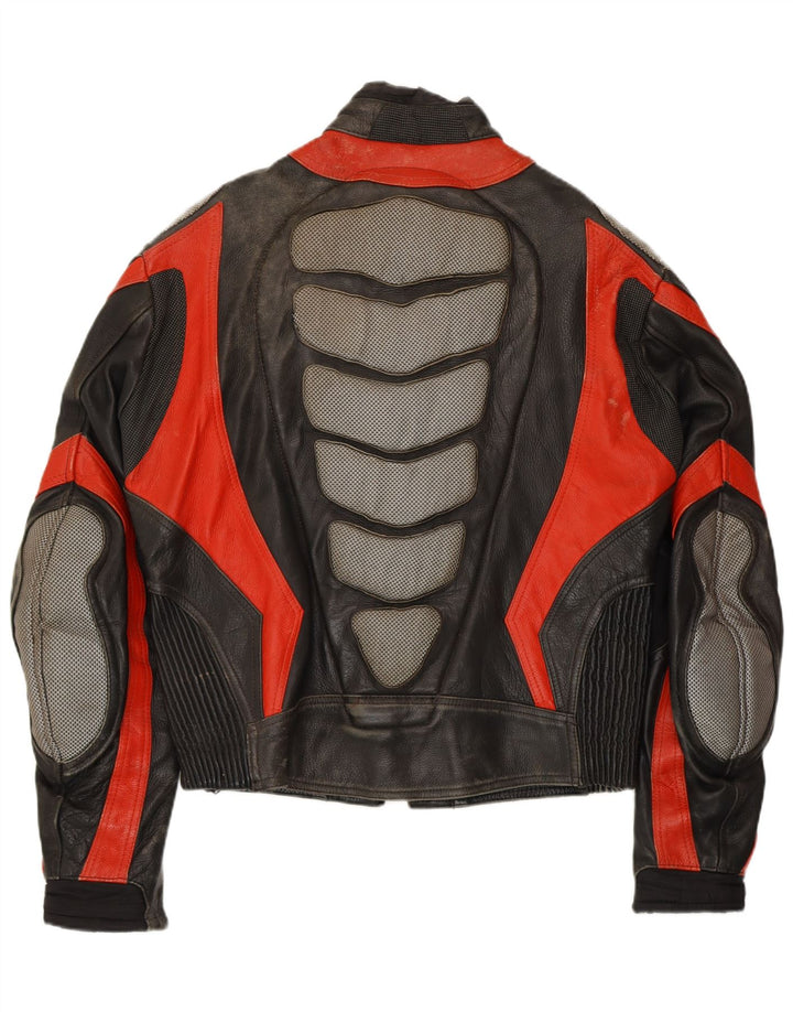 Jaqueta bomber masculina SCOTCHLITE 3M IT 54 2XL couro preto Colourblock