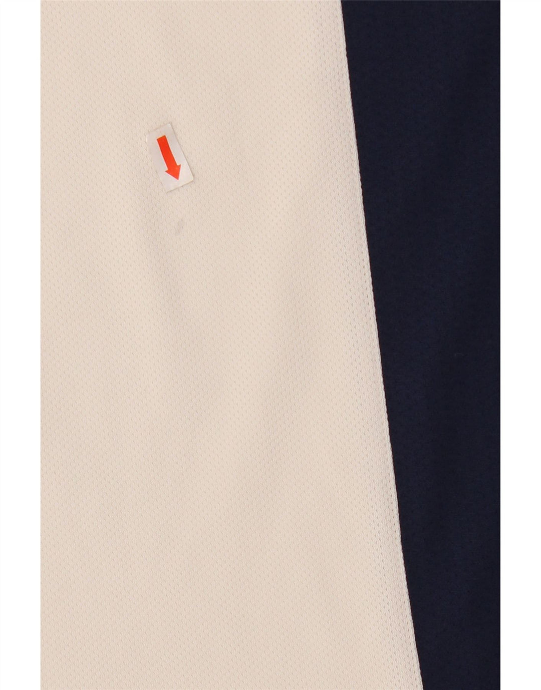 Adidas Mens Zip Neck T-Shirt Top Grande Branco Colorblock Poliéster