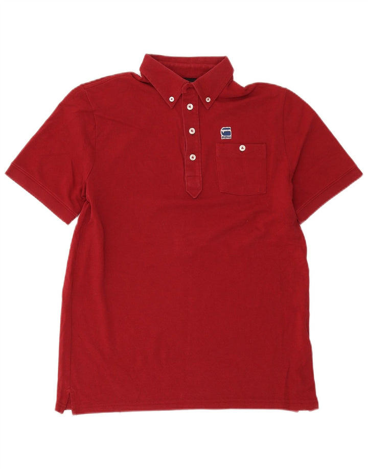 Camisa polo masculina G-Star médio algodão Borgonha
