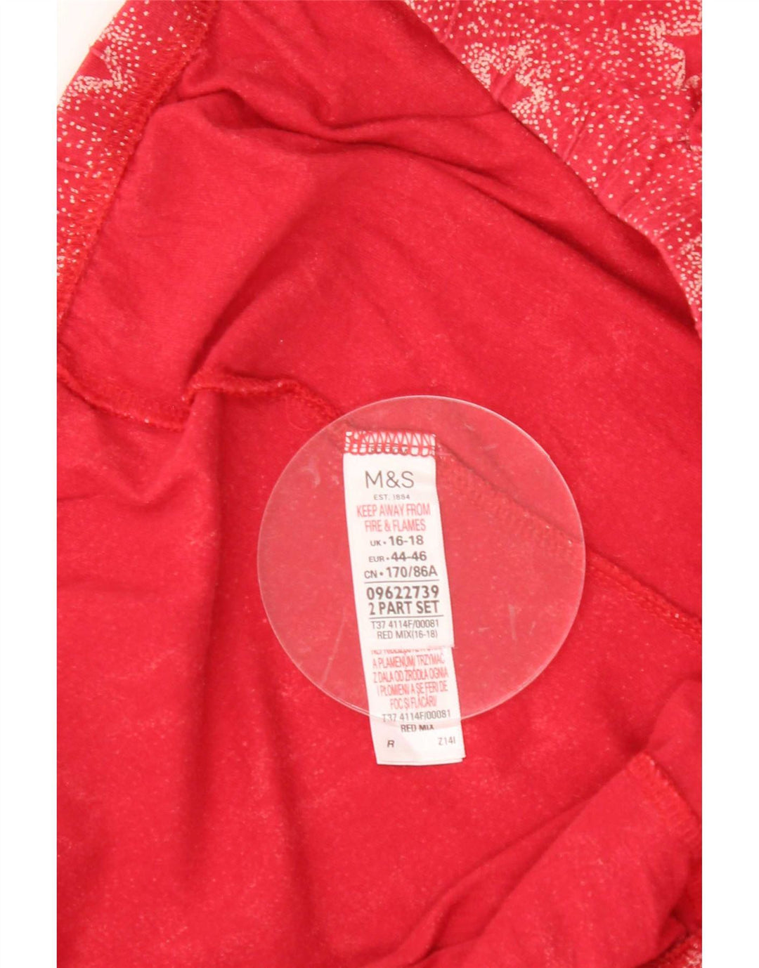 Calça casual feminina Marks & Spencer com padrão abstrato Reino Unido 16/18 grande W36