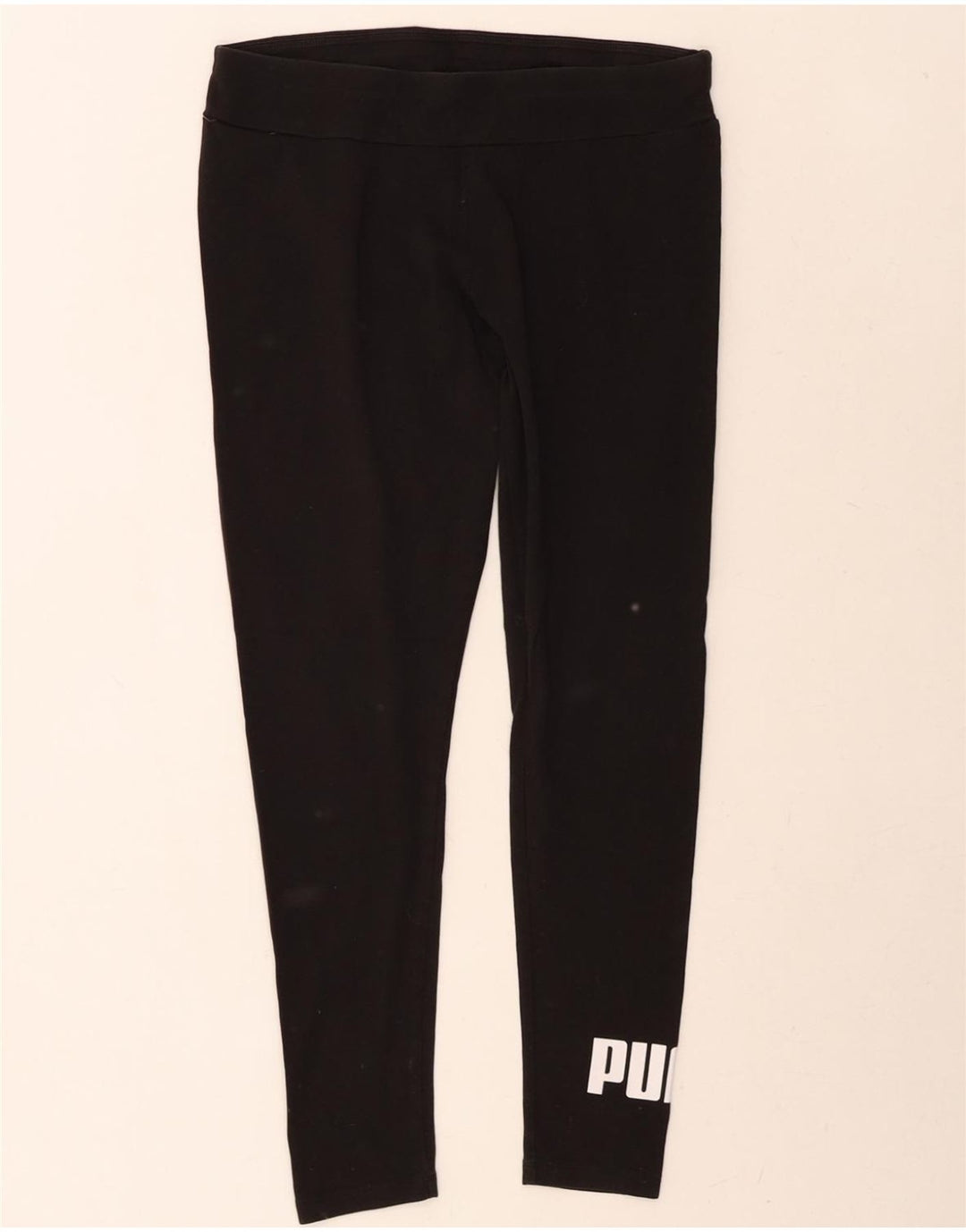 PUMA Womens Graphic Leggings UK 16 Large  Black Cotton Vintage Puma and Second-Hand Puma from Messina Hembry 