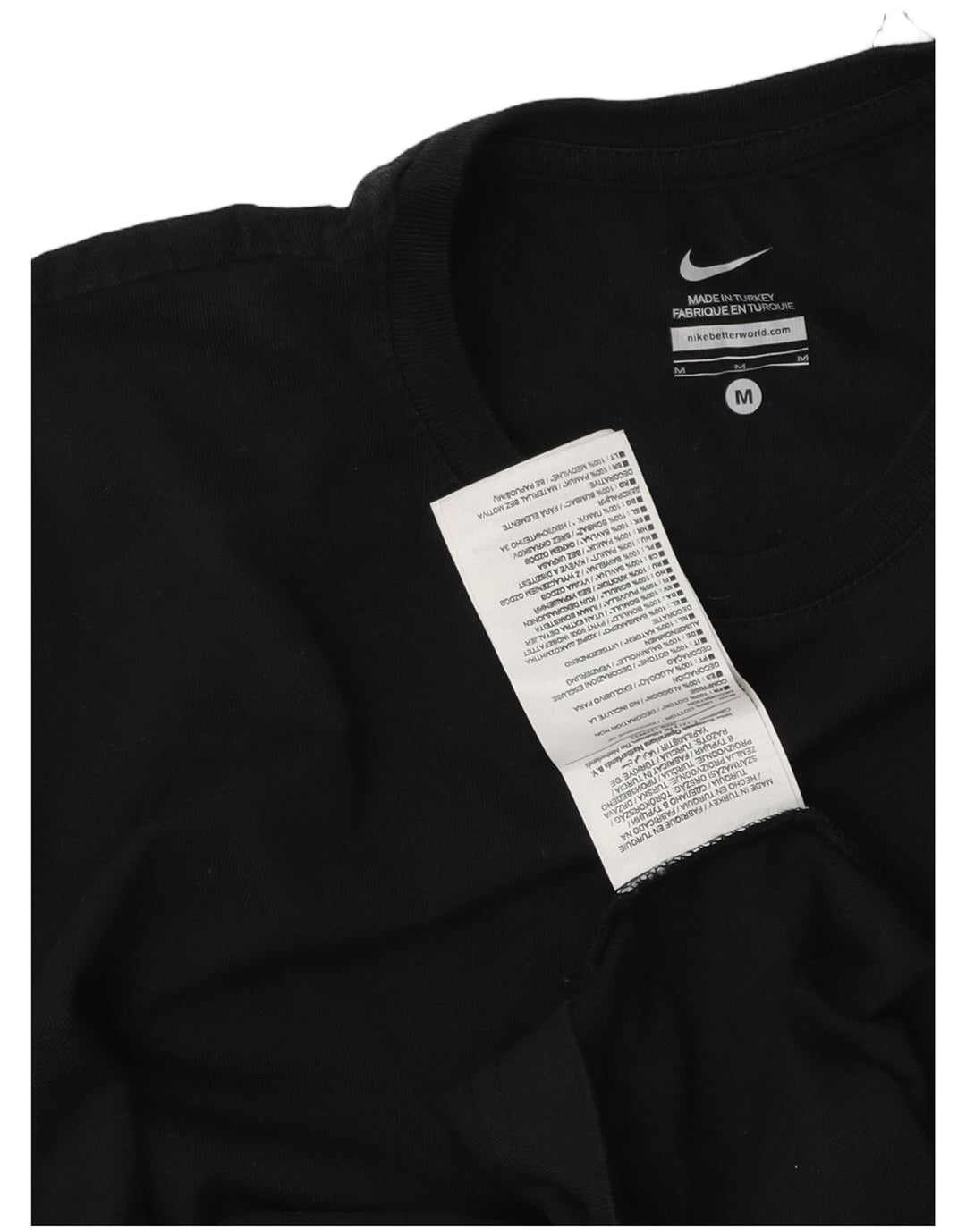 Camiseta feminina Nike UK 12 médio algodão preto