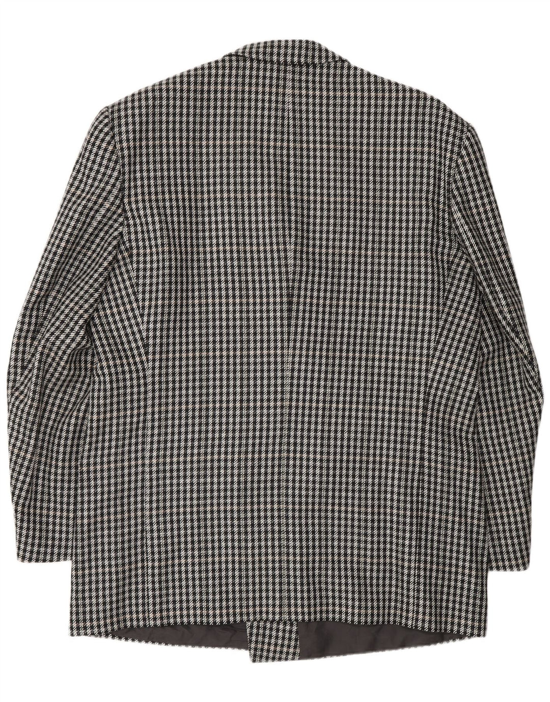 Jaqueta blazer masculina VINTAGE com peito duplo EU 56 3XL espinha de peixe preta