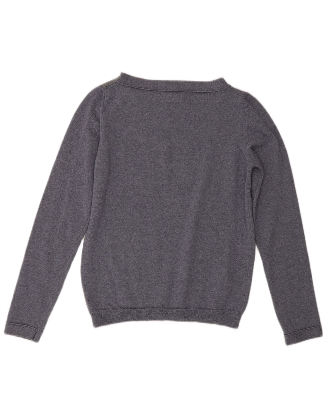 Suéter feminino Toast com gola canoa e gola redonda Reino Unido 10 lã azul pequena