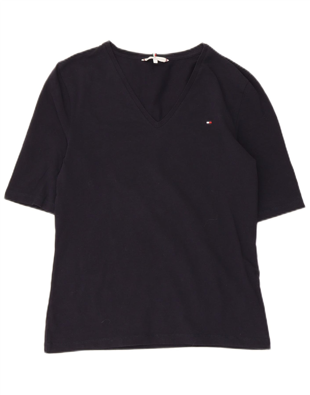 Camiseta feminina TOMMY HILFIGER UK 14 grande algodão azul marinho