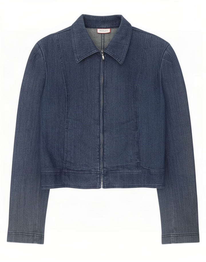 Jaqueta jeans feminina Max & Co. Reino Unido 10 algodão azul pequeno