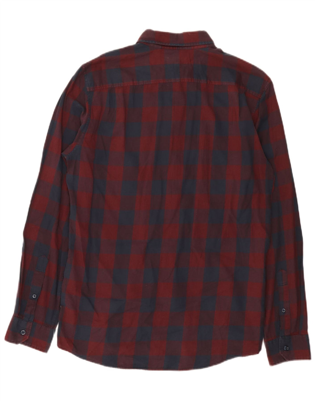 Camisa masculina clássica de ajuste Jack Wills, algodão guingão médio Borgonha