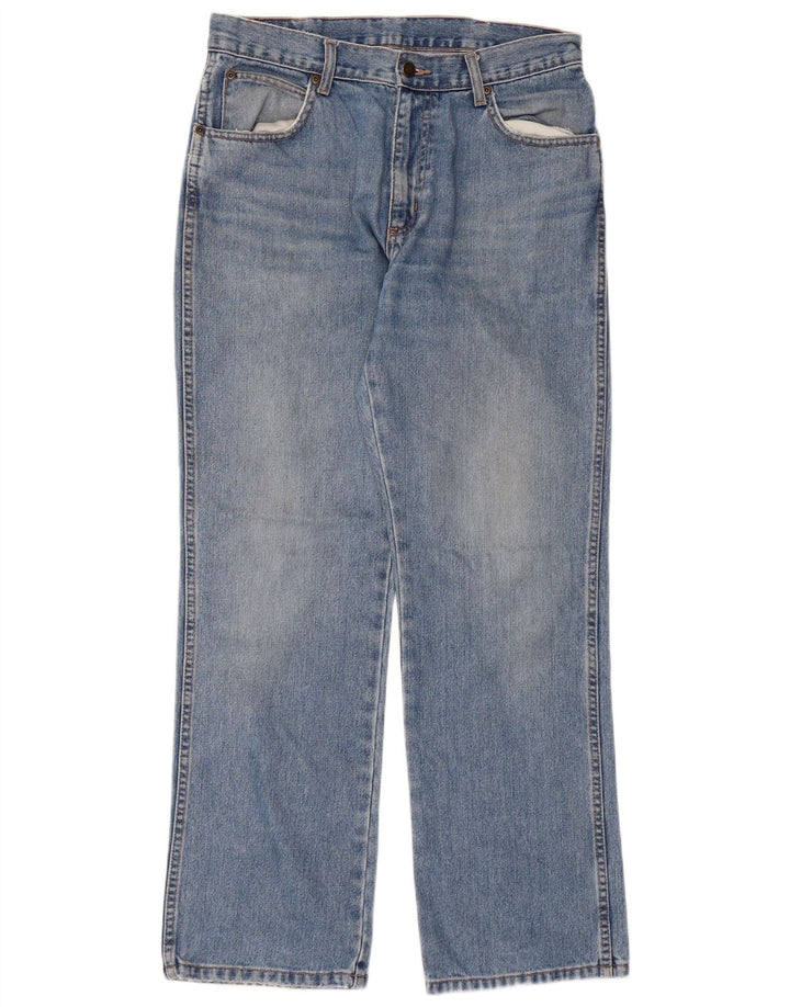 Calça jeans reta masculina WRANGLER regular fit W32 L30 algodão azul
