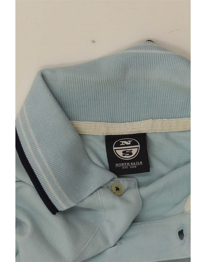 Camisa polo masculina North Sails pequena azul algodão
