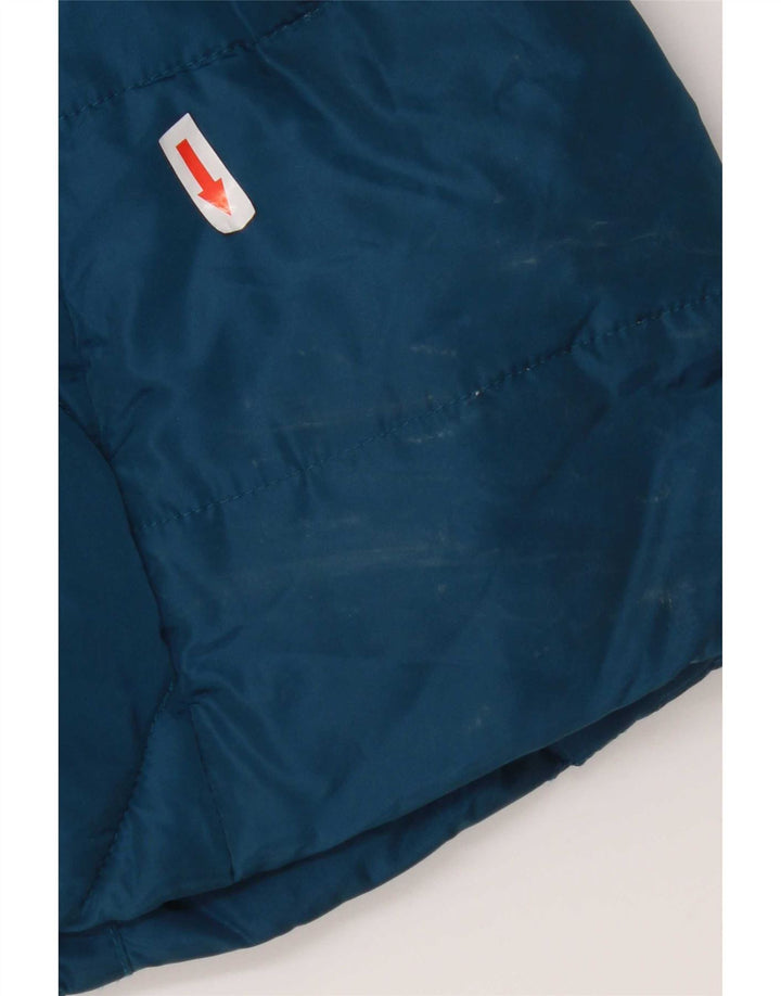 Jaqueta feminina acolchoada acolchoada Marks & Spencer Reino Unido 12 poliéster azul médio