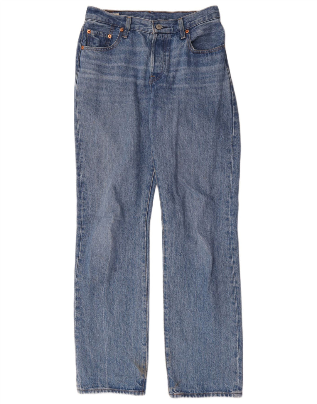 Calça jeans feminina Levi's 501 Straight W25 L32 azul algodão