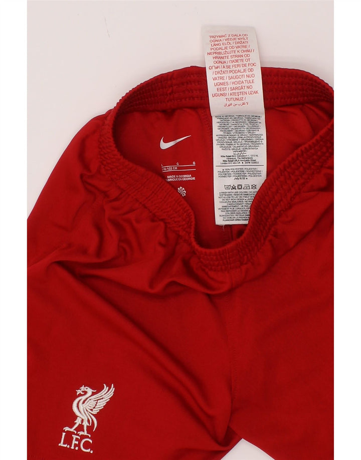 Nike Boys Liverpool Sport Shorts 6-7 anos grande poliéster vermelho