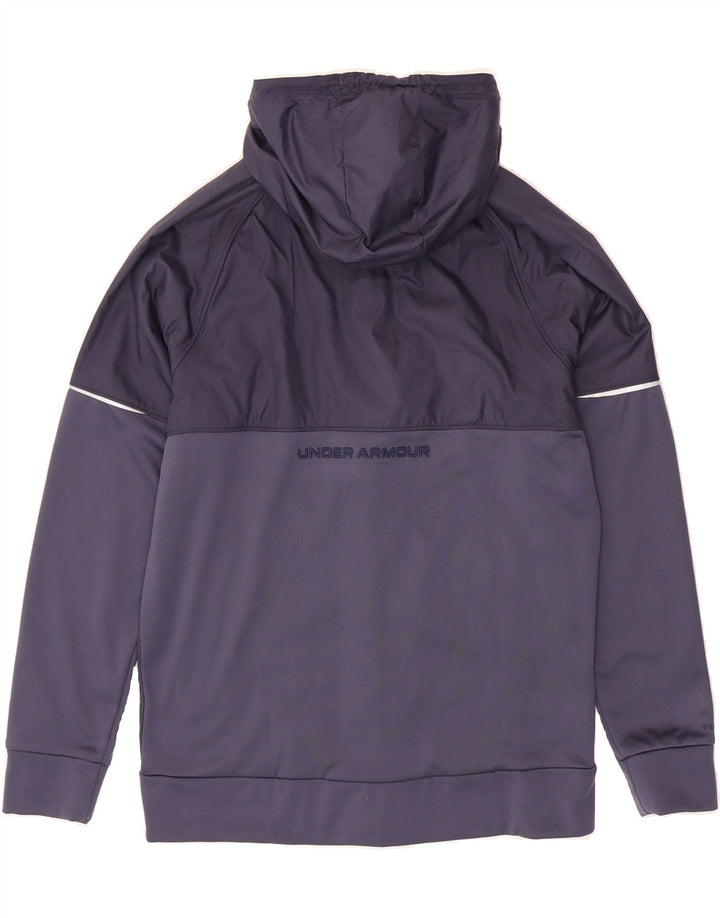 UNDER ARMOUR Mens Zip Hoodie Sweater Medium Navy Blue Polyester Vintage Under Armour and Second-Hand Under Armour from Messina Hembry 