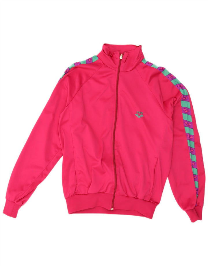 Arena Womens Graphic Tracksuit Top Jacket UK 16 Grande Rosa