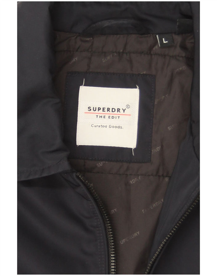 Superdry Mens Bomber Jacket UK 40 Grande Poliéster Azul Marinho